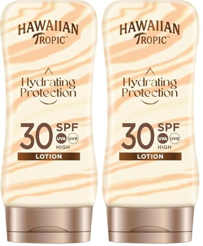 Hawaiian Tropic Silk Lozione solare idratante, SPF 30, 180 ml, Confezione da 2