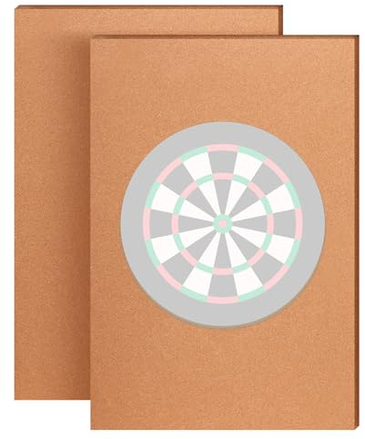 Sasylvia 2 Pcs Cork Dart Board Backer 36 x 24 x 0.5 Inch Wall Protection Dartboard Backboard Protector Dart Surround Board Backing for Wall Bulletin Display Area