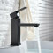 Zoegneer Grifo para lavabo de baño, una sola palanca, proceso de pintura negra, acero inoxidable, lavabo