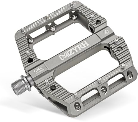 MZYRH Mountainbike-Pedale mit 3 abgedichteten Lagern, 9/16 Fahrradpedale, rutschfeste leichte Aluminiumlegierung Fahrrad-Plattform-Pedale für Mountainbike, Rennrad (Silber)
