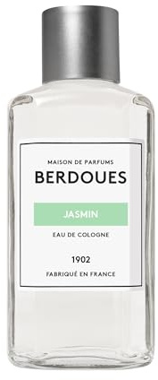 BERDOUES 1902 Eau de Cologne Jasmin, Fraîche et vivifiante, Made in France, Sans colorant Parfum femme et homme, recharge 245ml