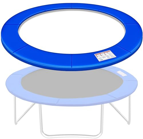 PEILU Trampolin Randabdeckung 30cm Breit Federabdeckung aus UV-beständig PVC Umrandung, Reißfestes Randschutz mit Feste Gurte, Faltbare Schutzmatte für Indoor- & Outdoor-Trampoline