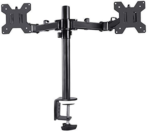 ARyee Monitor Halterung 2 Monitore für 13-27 Zoll Bildschirm, 360° Drehbar und Höhenverstellbar Dual Monitor Arm Tischhalterung, 8kg pro Arm, VESA 75x75/100x100mm