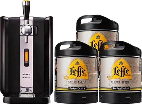 Tireuse à Bière PerfectDraft et 3 fûts 6L - 15 euros de consigne inclus - Idée cadeau (Leffe Blonde)
