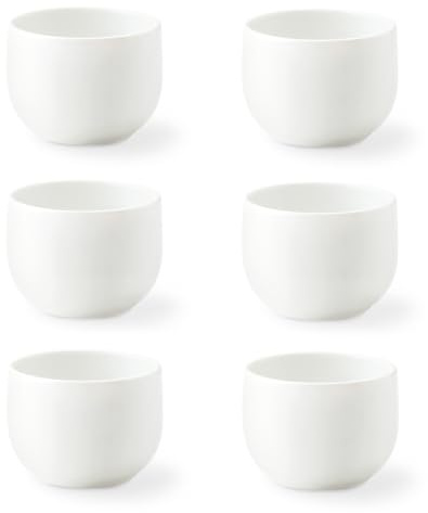 MEDARD DE NOBLAT Espressokoppar – D6 cm och 9 cl – Como – porslin – set med 6 – vit