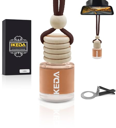 Ikeda Autoduft,Duftbaum Auto Innenraum,HäNgender Auto-Lufterfrischer,Geschenke FüR Frauen MäNner,HäNgender Lufterfrischer FüR Auto & Zuhause, Kaffee-new,10 ml / 1 Stück