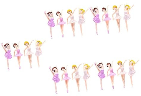 Alasum 20stücke Teiliges Ballerina Kuchenfiguren Süße Dekoration Für Geburtstagskuchen Muffins Und Desserts Elegante Und Farbenfrohe Toppers Für Mädchenpartys