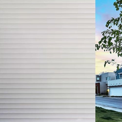 Fensterfolie Blickdicht Selbstklebend 50 x 500 cm Fenster Milchglasfolie Klebefolie Blickschutz, Sonnenschutz, Entfernbar, Statisch Haftend, für Zbüro, Lamellen