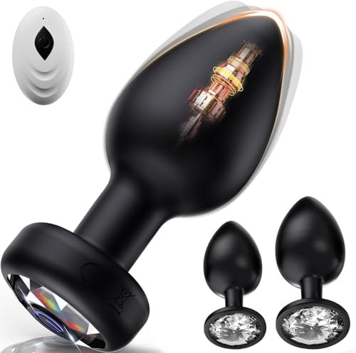 Vibrating Butt Plug Set 3-Size Anal Toys for Beginners, AI Sync Multiple Vibration Modes Anal Plugs Training Kit, Sex Toys Couples for Women Man Buttplug Silicone Small But Plug Adult Toy Woman Men