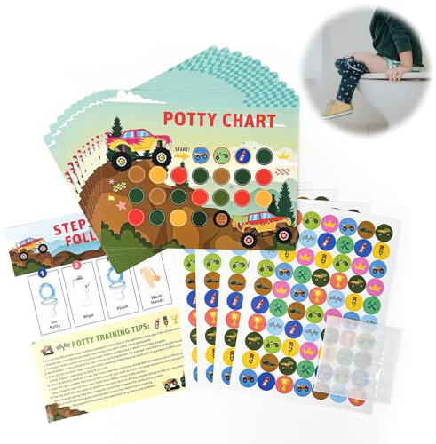 Belohnungstafel Kinder Töpfchentraining, Papierdrachen Belohnungstafel Set mit tollen Stickern für Jungs und Mädchen, Zur Motivation Bei Haushalt, Hausaufgaben, Töpfchentraining, Zähneputzen