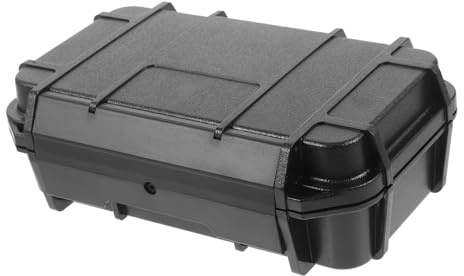 ibasenice Caja De Almacenamiento Hermética De Doble Capa Negra, Contenedor Resistente a Golpes y Agua, Caja Compacta Para Supervivencia y Camping Al Aire Libre