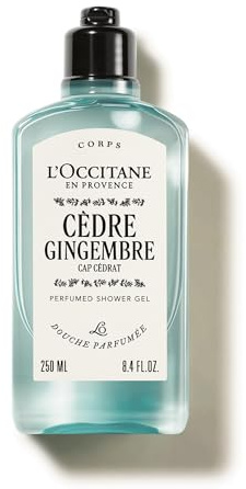 L'OCCITANE - Cèdre Gingembre (formerly Cap Cedrat) Shower Gel - 250 ml - Aquatic, minty and spicy fragrance - Made in France