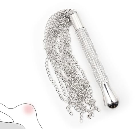 Metall Flogger & Peitschen Selbstverteidigungs Peitsche Mit Kette Diamant Griff BDSM Gerte Flogger Spanking Lederpeitsche Domina Sex Spielzeug für Frau Sex Paare Erotik Spiele SM Rollenspiel