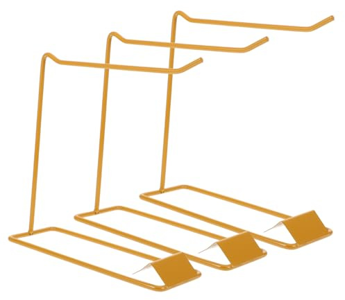 LIFKOME 3Pcs Nail Color Chart Stand Metal Display Rack Goldtone Nail Polish Sample Holder for Gel Polish Manicure Show Professional Salon Use