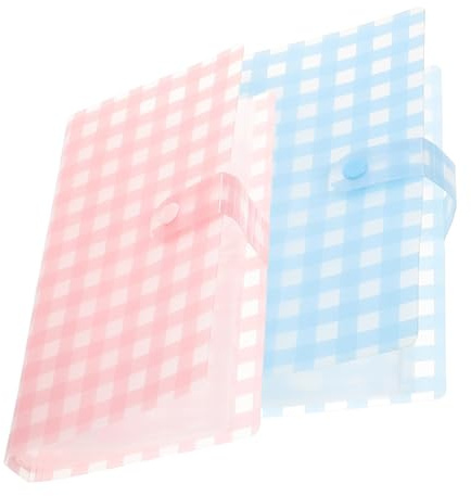 HAMPPLIES 2 Pièces Album de Rangement Autocollants Classeur Plastique pour Stickers Nail Art et Photos Design Minimaliste Élégant pour Collection et Présentation