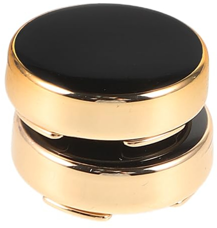 FRCOLOR Cubrebotones Par Elegante y Moderno para Hombre de Camisa en Kirsite Negro Accesorios de Camisa Diseño Lujoso para Bodas y Ocasiones Formales