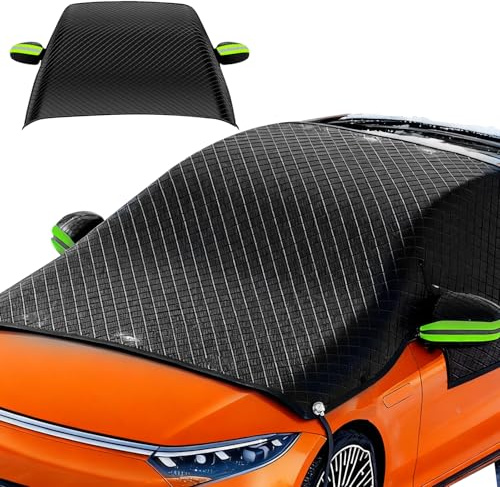 Copertura Parabrezza Auto Copertura Auto Magnetico Inverno Telo Parabrezza Antigelo Antineve Antipolvere Anti UV Adatto la Maggior Parte dei Veicoli