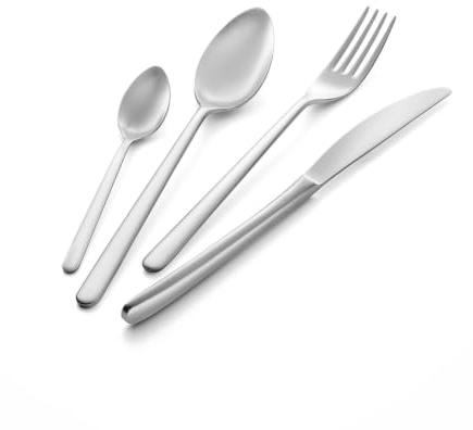 Servizio Set di Posate 24 pezzi in Acciaio Inox Eme Venice Sabbiato