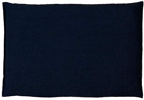 Coussin aux graines de lin - bleu foncé - 30x20cm - Coussin thermique - Bouillotte chaude ou froide - Coussin aux graines