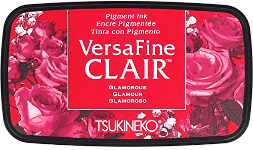 Tsukineko Glamorous Versafine Clair Stempelkissen, Synthetikmaterial, Rot, 5,6 x 9,7 x 2,3 cm, Synthetisches Matrial, 5.6 x 9.7 x 2.3 cm