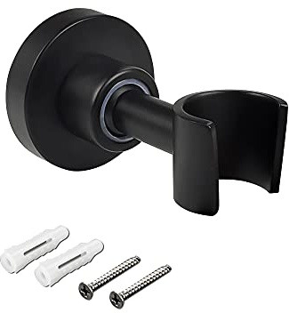PHASAT Duschkopfhalter Wandhalterung SUS304 Edelstahl Duschstabhalter, verstellbare Handbrausehalterung, Mattschwarz, A13021B