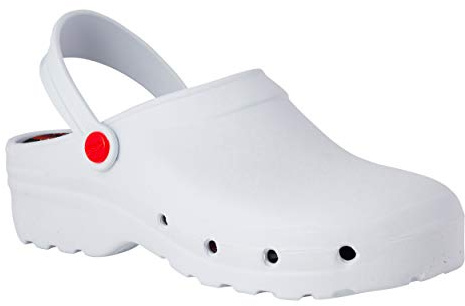 REPOSA Unisex ljus shock clog, Vit, 44 EU