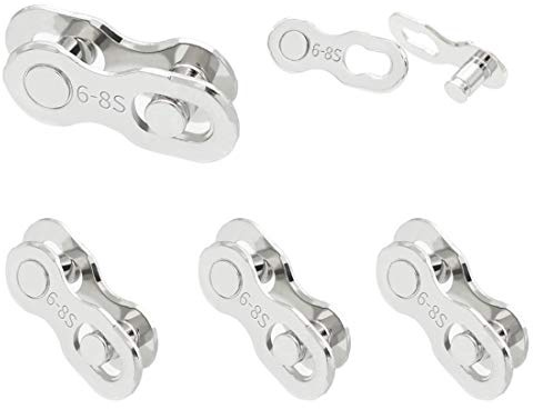 Fahrrad Fehlt Link Für Wiederverwendbar Speed Kette Wiederverwendbare Stahl Bike Chain Kettenverschluss (Silber, 6-7-8s)