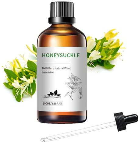 Huile Essentielle de Chèvrefeuille100ML,100% Huile de Chèvrefeuille Pure Huile de Parfum de Aromathérapie Chèvrefeuille pour Peau, Bougies, Savon Huiles Essentielles pour Diffuseur