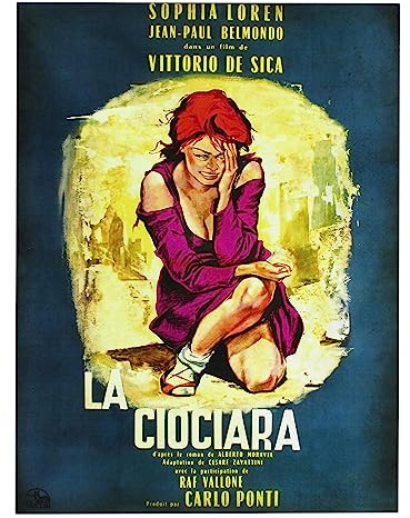 KUSTOM ART Poster da Parete Serie Locandine Film Famosi (La Ciociara) Senza Cornice. Stampa Artistica su Carta Patinata 40x30 cm