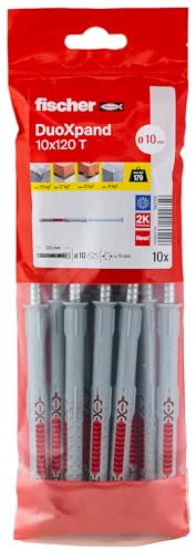 FISCHER sacchetto da 10 borchie DuoXpand con vite Torx40 10x120mm