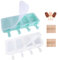2 Stück Eiscreme Form-Cake Pop Ice Lolly Mould, BPA Frei Kuchen Eis am Stiel Backform, Selber Machen Eis Dessert Formen mit 100 Holzstäbchen, Cakesicles Silikonform mit Deckel für DIY Stieleis