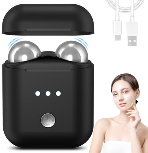 Hoakya Appareil de Beauté Lifting Visage,Masseur Visage Microcurrent & EMS Anti-Rides | Appareil Massage Raffermissement Peau | Lifting et Fermeté (Noir)