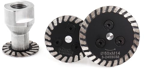 Z-LION Sega diamantata BIade con RemovabIe M14 FIange, disco da taglio per incisione, intaglio calcestruzzo, granito, confezione da 2 + 1 (30-40-50 mm)