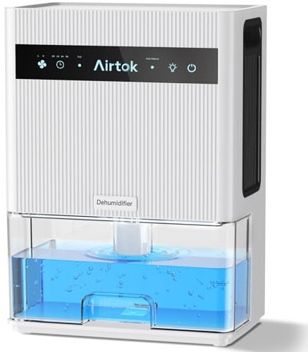 Airtok Deumidificatore da 3000 ml, deumidificatore per casa, 350 mq, deumidificatore silenzioso per camera da letto con sbrinamento automatico, luce LED a 7 colori, timer, spegnimento automatico, per