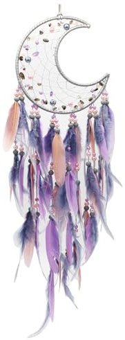 WisePoint Atrapasueños, Adornos Pared con Plumas y Cuentas Colgantes, Atrapasueños Tejidos a Mano para la Decoración de Dormitorios y Salas de Estar (Estilo 2)