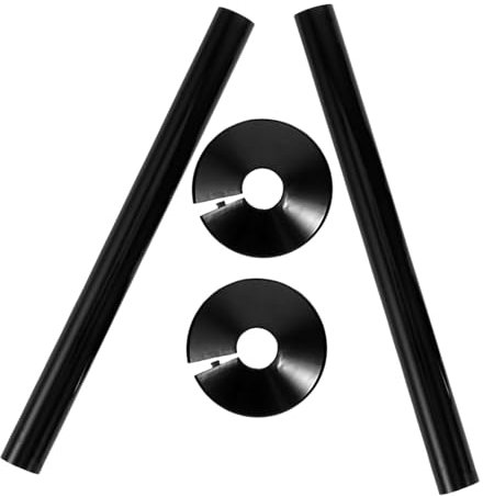 Holibanna 2sets Pipe Covers Kit Black Tube Clamp for Radiator Decorative Water Pipe Covers Sturdy Plastic Home Decor Simple Installation