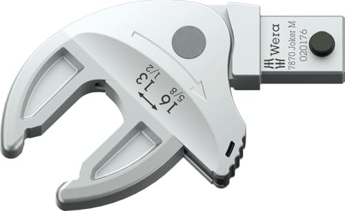 Wera 05020176001 7870 Joker M Selbstjustierender Einsteck-Maulschlüssel für Schlüsselweite 13-16 mm, 9x12 mm, 9x12 x 13-16 x 5/8-3/4 x 67,7 mm