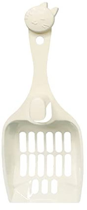 Haustier-Katzen-Kunststoff-Katzenstreu- Katzenkopf-Typ Katzenschaufel Haustier-Kunststoff-Katzenstreu- Haustier-Sift-Wurf-Reinigungswerkzeug Sandflohrechen (White, One Size)