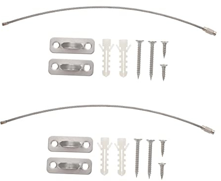 LRXIYODE 2juegos Accesorios Anticaídas para Muebles Kit de Correas de Seguridad para Muebles del Hogar Dispositivo Antivuelco para Anclajes para Cajas Fuertes