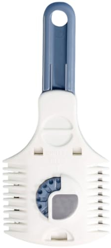 Healeved Doppelseitige Haarschneideschere Haarschneiderkamm Mit Verstellbarer Klinge Haarschneide Schere FüR Kurzes Haar PerüCken Und Styling Zu Hause (Blau)