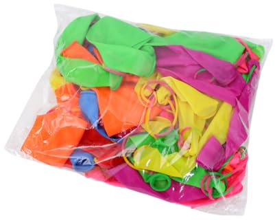 Hohopeti 50Pcs Inflatable Latex Punch Balloons with Elastic Bands Hand Pat Ball for Parties Sensory Play Birthday Decorations and Easy to Inflate Random Color