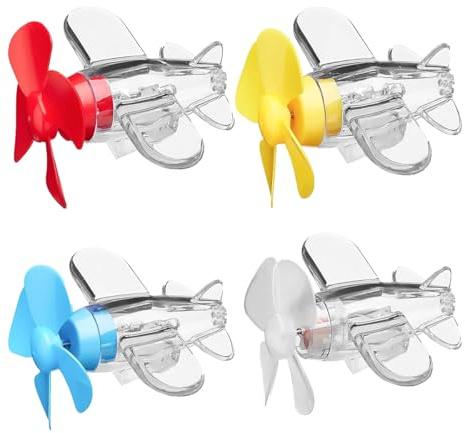 ACOLY 4 eliche per bici alimentate a vento - Luci divertenti per bici per adulti, motociclette e decorazioni per caschi
