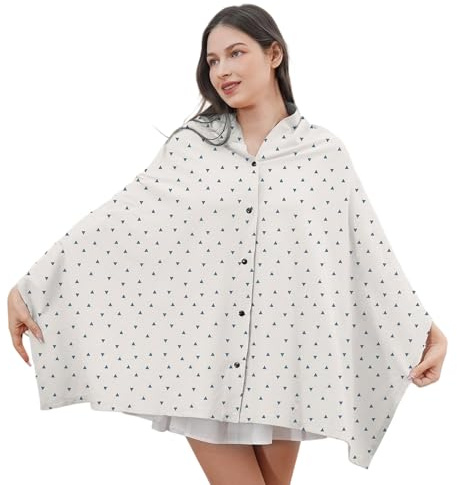 LfrXtra Asciugamano Da Allattamento in Cotone Morbido E Assorbente Design a Prova Perdite Poncho Per Allattamento Discreto Scialle Per Maternità All'aperto