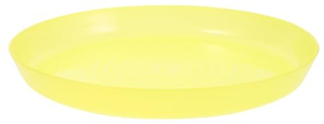 ARTSEWPLY Assiettes en Plastique Semi-transparentes Réutilisables, Lot de 10 Pièces, Couleur Jaune, Légères et Résistantes, pour Camping, Pique-niques et Repas en Plein Air Réutilisable
