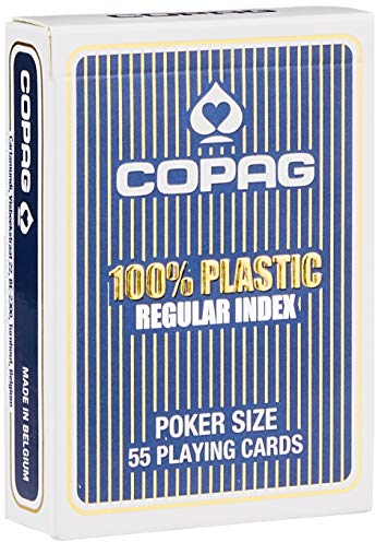 COPAG - Carte da Poker 100% Plastica (PVC) - Blu (Regular Face)