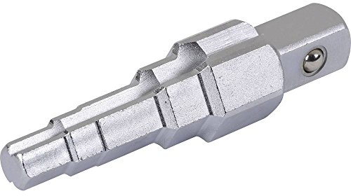 Rothenberger Industrial Universal-Gas-Stufenschlüssel – vernickelter Chrom-Vanadium-Stahl, 1/2 Antrieb, Stufen 3/8-1, ideal für Heizkörperventile, Rücklaufverschraubungen und Hahnverlängerungen