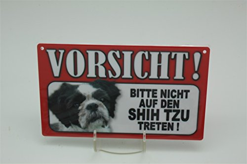 Tierschild SHIH TZU – Cartel de Advertencia para Animales – Precaución, Animales, Cartel de Advertencia 20 x 12 cm, para Perros, 41
