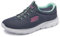 Skechers Women's Summits Sneaker, Grey Anthracite Green, 3.5 UK