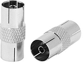 TV Coax Aerial Female to Female Adapter, Ancable 4 Pack RF Coax Antenna PAL F to F Gender Changer Joiner Converter