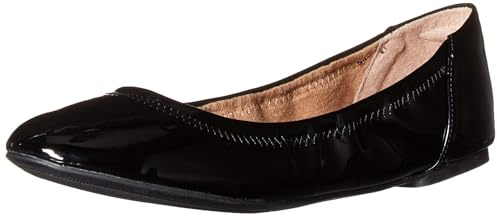 Amazon Essentials Belice Ballerinas für Damen, schwarzes Lackleder, Größe 40